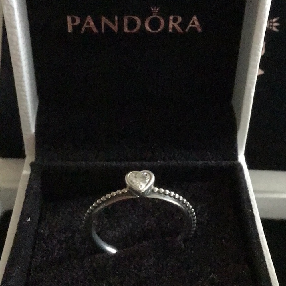 Pandora diamond heart ring